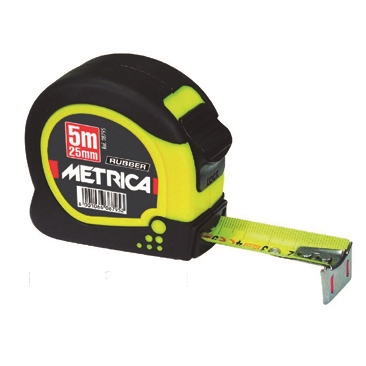 METRICA 08794 FLEXOMETRE RUBBER TOUCH 19mm x 5m